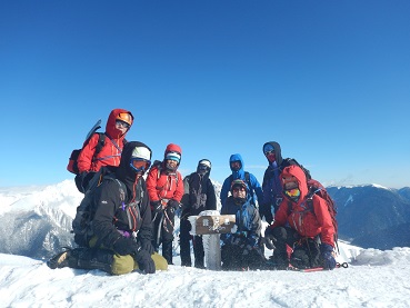 山頂にて