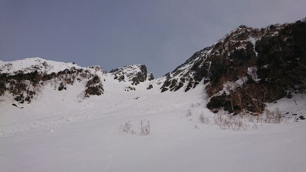 天狗沢を下る