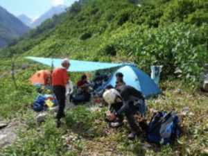 登攀を終えて、感無量のひと時